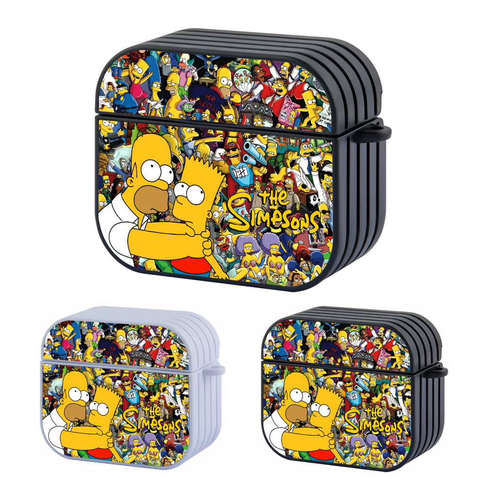 The Simpsons Father and Son Collaboration Hard Plastic Case Cover For Apple Airpods 3