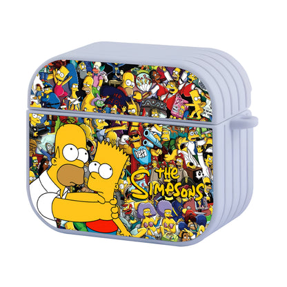 The Simpsons Father and Son Collaboration Hard Plastic Case Cover For Apple Airpods 3