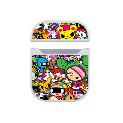 Tokidoki Sticker of All Characters Hard Plastic Case Cover For Apple Airpods