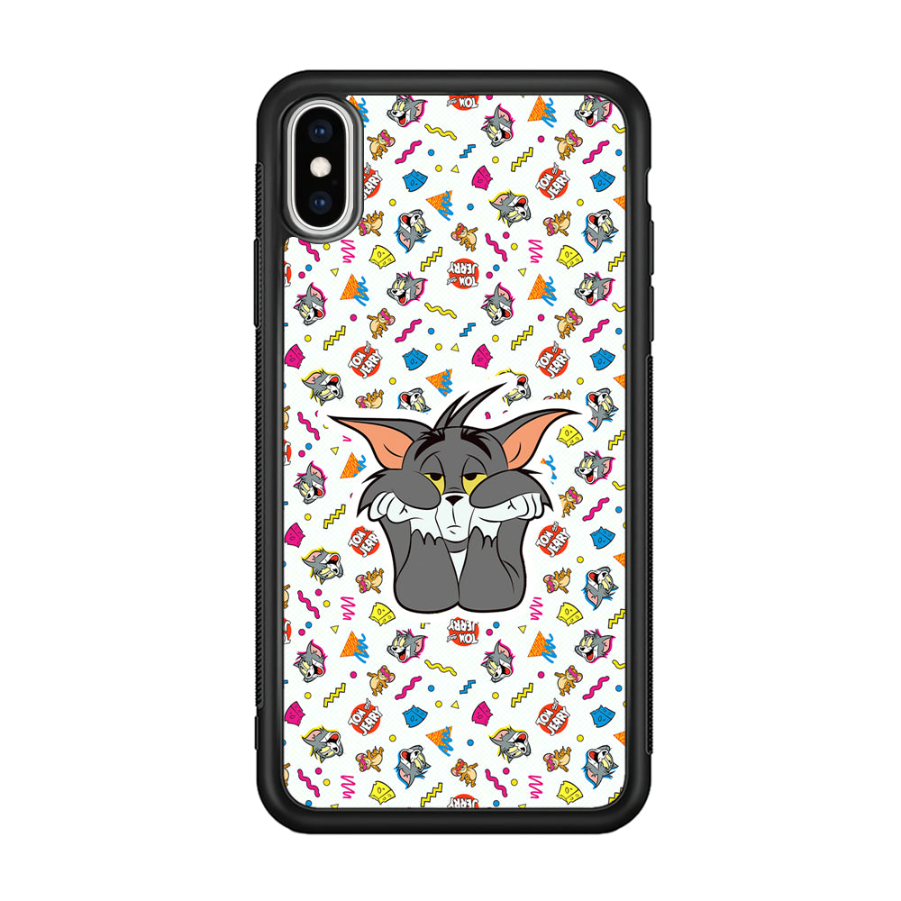 Tom and Jerry Bored Tom iPhone XS Case