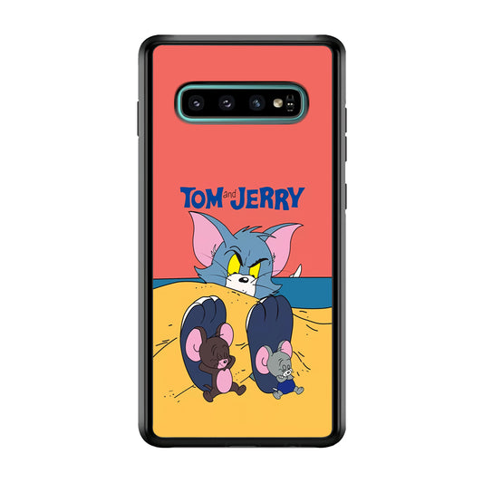 Tom and Jerry Enjoy at The Beach Samsung Galaxy S10 Plus Case