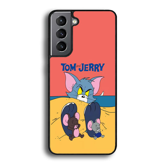 Tom and Jerry Enjoy at The Beach Samsung Galaxy S21 Case