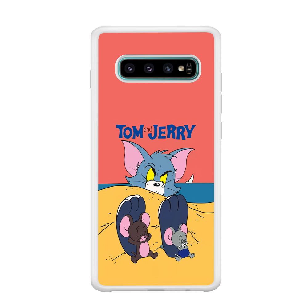 Tom and Jerry Enjoy at The Beach Samsung Galaxy S10 Plus Case