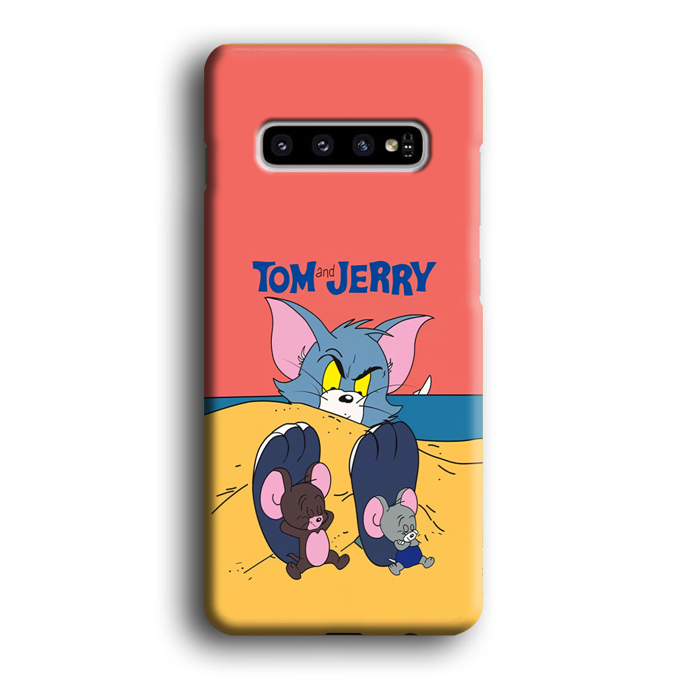 Tom and Jerry Enjoy at The Beach Samsung Galaxy S10 Case