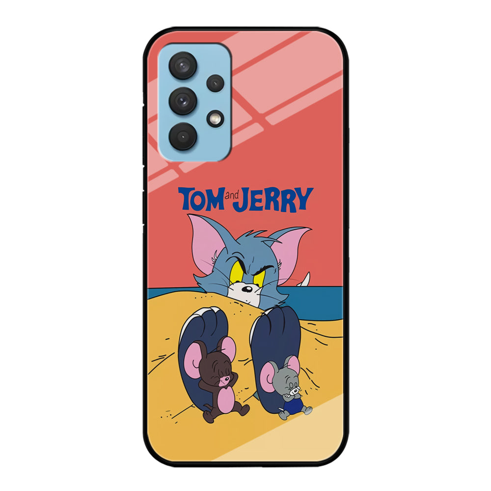 Tom and Jerry Enjoy at The Beach Samsung Galaxy A32 Case