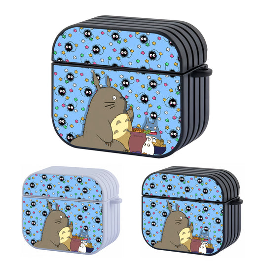 Totoro Enjoy a Snack Together Hard Plastic Case Cover For Apple Airpods 3