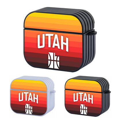 Utah Jazz Term of Determination Hard Plastic Case Cover For Apple Airpods 3