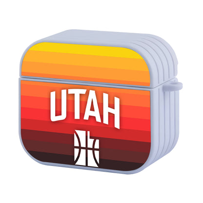 Utah Jazz Term of Determination Hard Plastic Case Cover For Apple Airpods 3