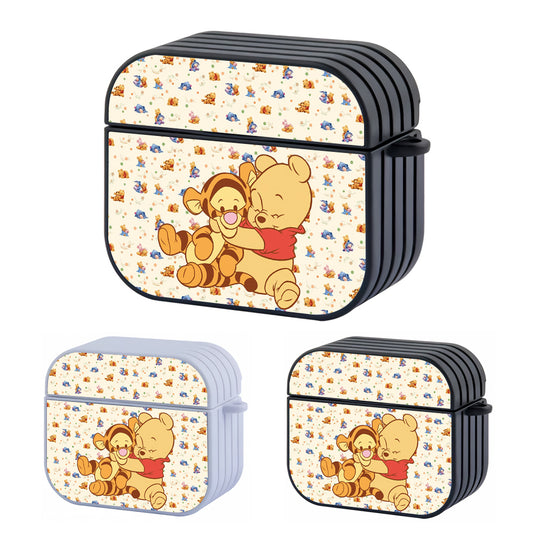 Winnie The Pooh Give My Friend an Extra Hug Hard Plastic Case Cover For Apple Airpods 3