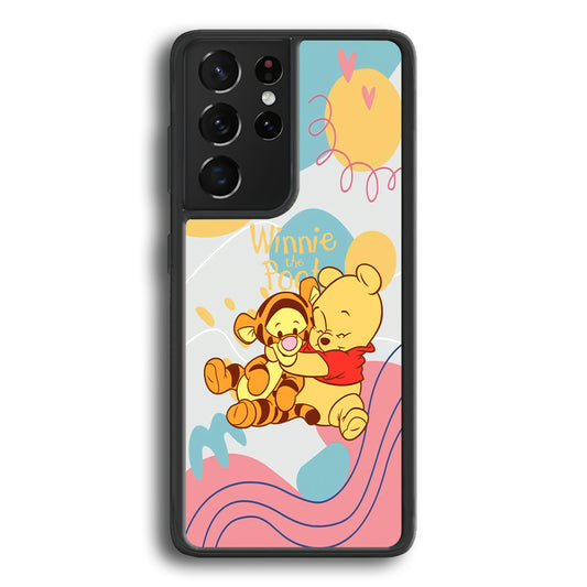 Winnie The Pooh Hug Wholeheartedly Samsung Galaxy S21 Ultra Case