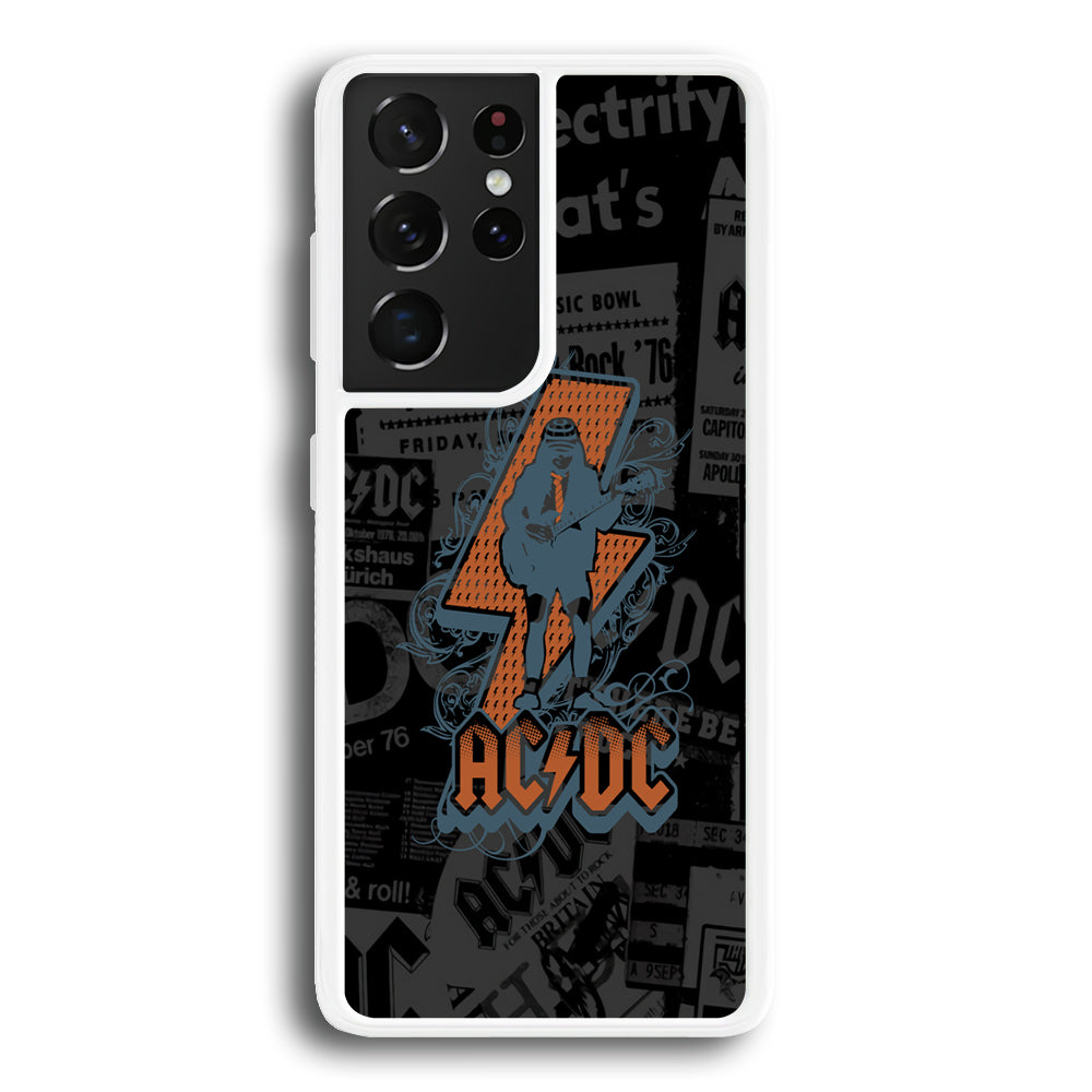 ACDC Silhouette of Angus Young Samsung Galaxy S21 Ultra Case