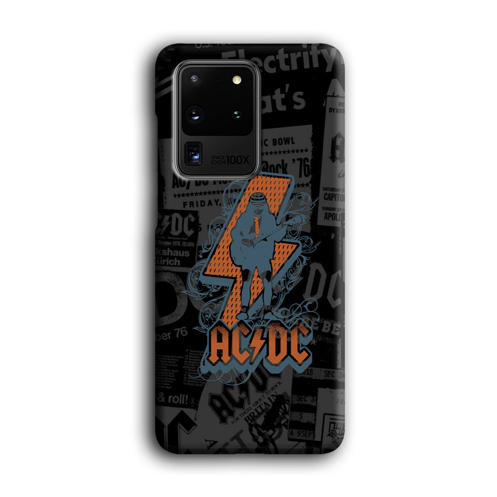 ACDC Silhouette of Angus Young Samsung Galaxy S20 Ultra Case
