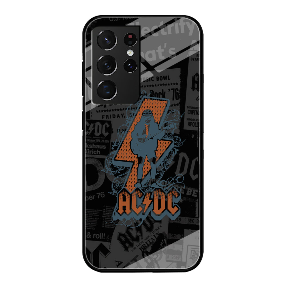 ACDC Silhouette of Angus Young Samsung Galaxy S21 Ultra Case