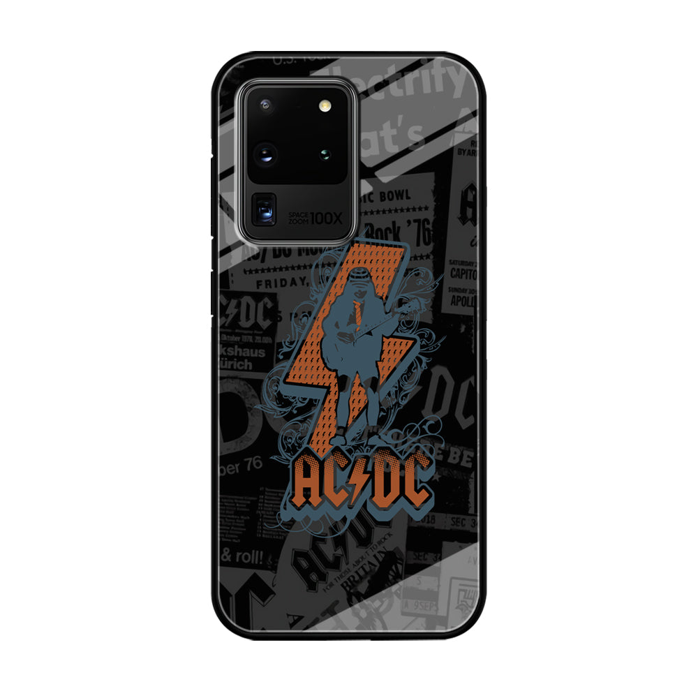 ACDC Silhouette of Angus Young Samsung Galaxy S20 Ultra Case
