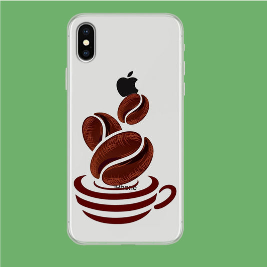 A Cup of Coffee Bean iPhone Xs Clear Case