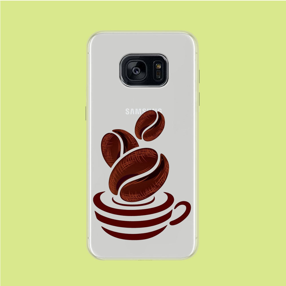 A Cup of Coffee Bean Samsung Galaxy S7 Edge Clear Case