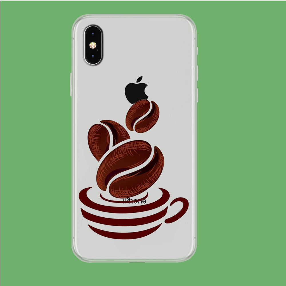 A Cup of Coffee Bean iPhone Xs Max Clear Case