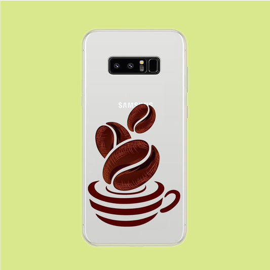 A Cup of Coffee Bean Samsung Galaxy Note 8 Clear Case