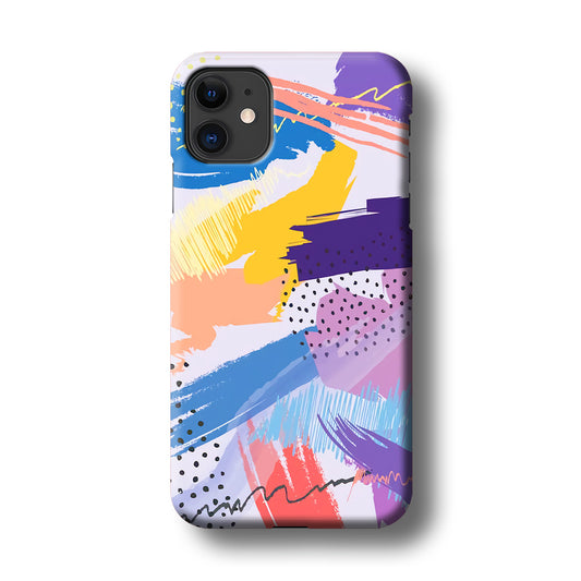 Abstract Brush Handwriter Path iPhone 11 3D Case