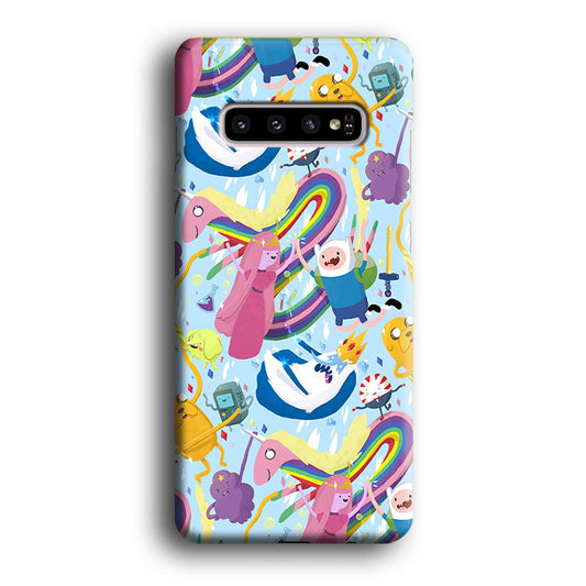 Adventure Time Flying and Playing Samsung Galaxy S10 3D Case