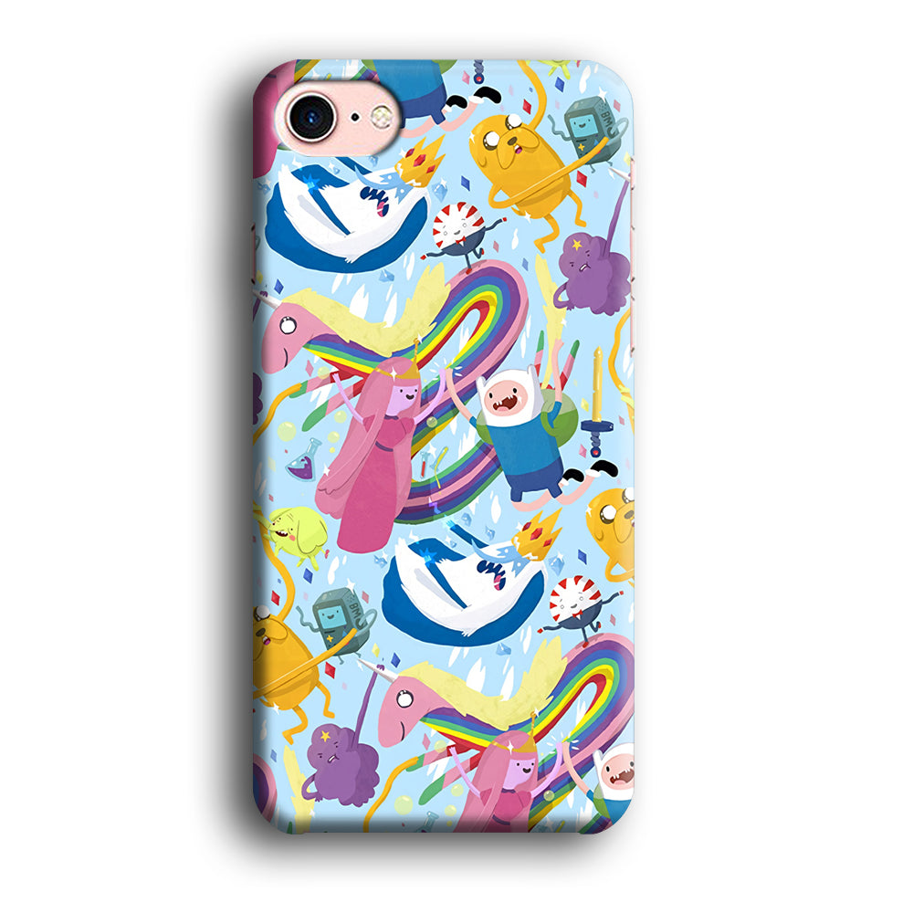 Adventure Time Flying and Playing iPhone 8 3D Case