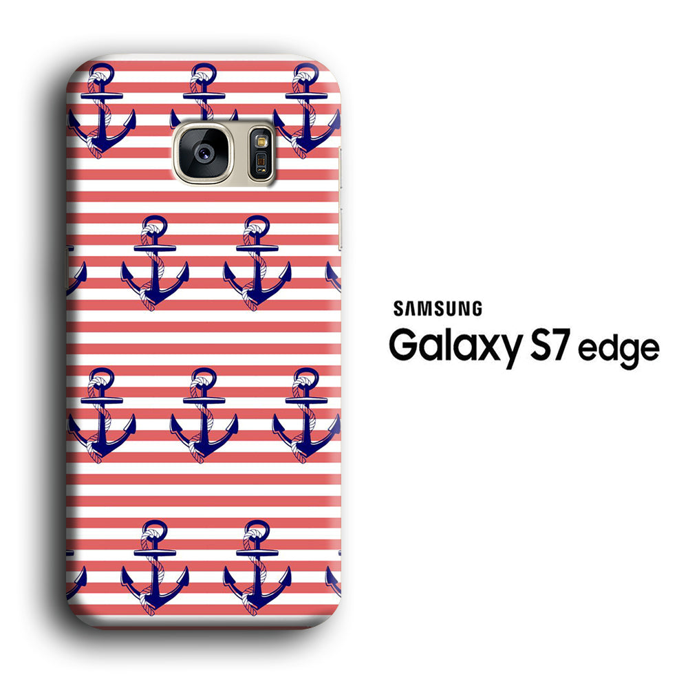Anchor Red Strip Samsung Galaxy S7 Edge 3D Case