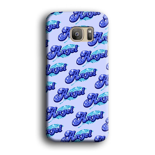Angel Glitter Font Samsung Galaxy S7 Edge 3D Case