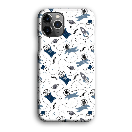 Animal Astronauts Dog and Cat in Space iPhone 12 Pro 3D Case