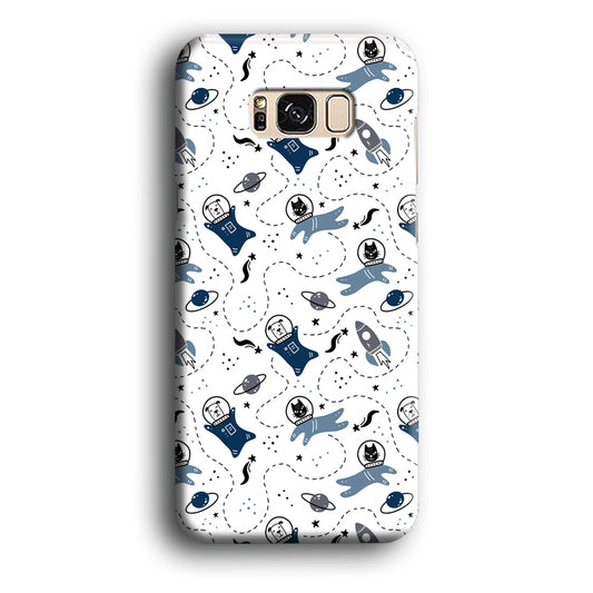 Animal Astronauts Dog and Cat in Space Samsung Galaxy S8 Plus 3D Case