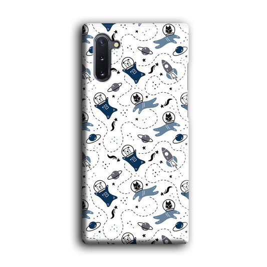 Animal Astronauts Dog and Cat in Space Samsung Galaxy Note 10 3D Case