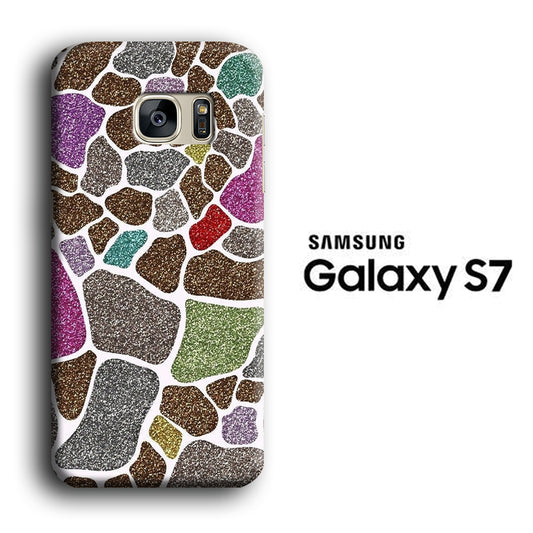 Animal Prints Giraffe Patern Rock Samsung Galaxy S7 3D Case