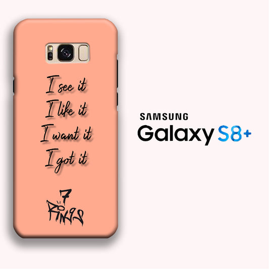 Ariana Grande 7 Rings Word Samsung Galaxy S8 Plus 3D Case