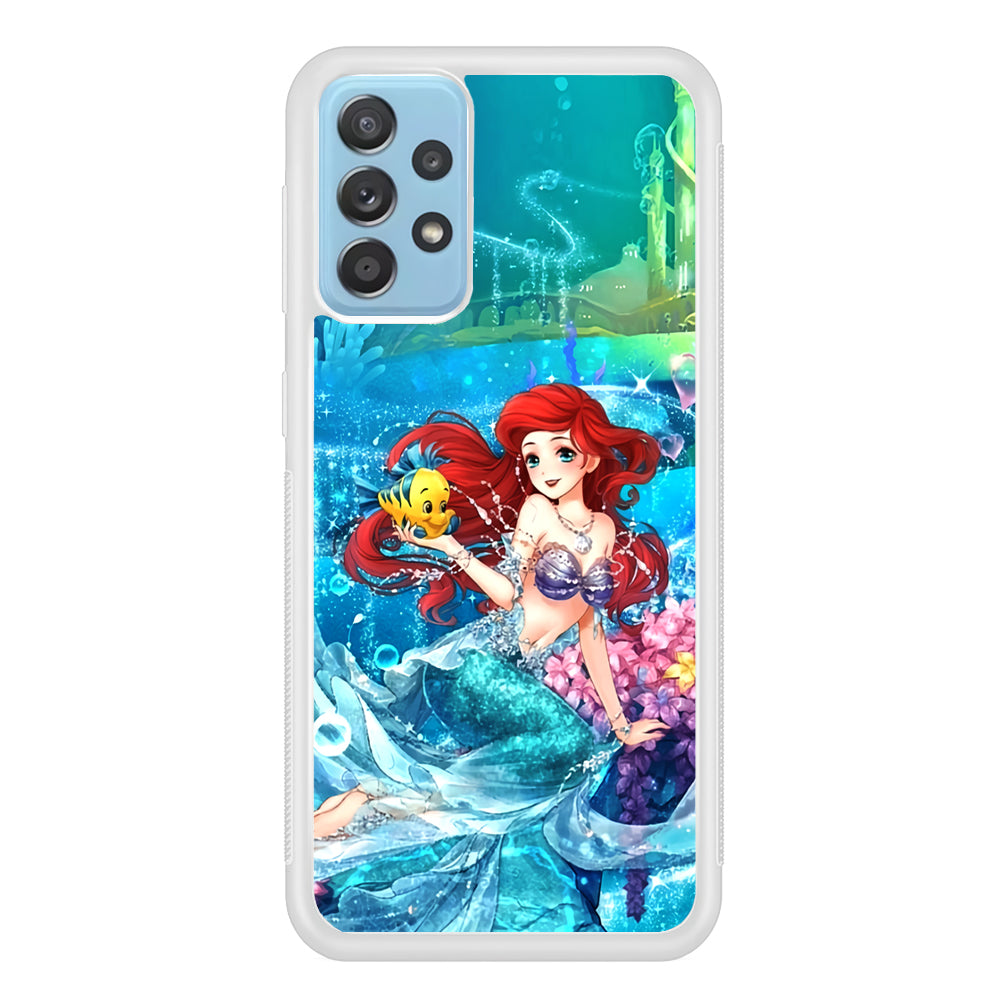 Ariel The Princess Sparkling Blue Water Samsung Galaxy A72 Case