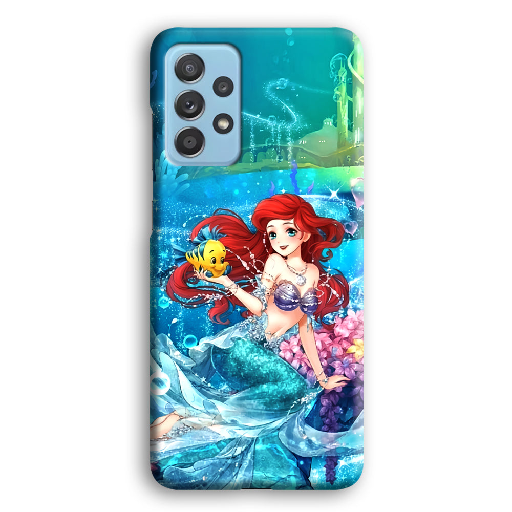 Ariel The Princess Sparkling Blue Water Samsung Galaxy A52 Case