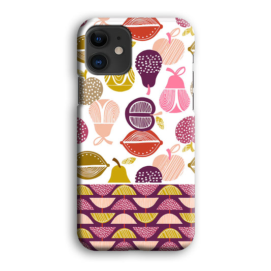 Art Fruits Draw Cover iPhone 12 3D Case