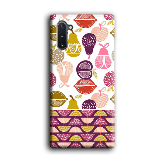 Art Fruits Draw Cover Samsung Galaxy Note 10 3D Case
