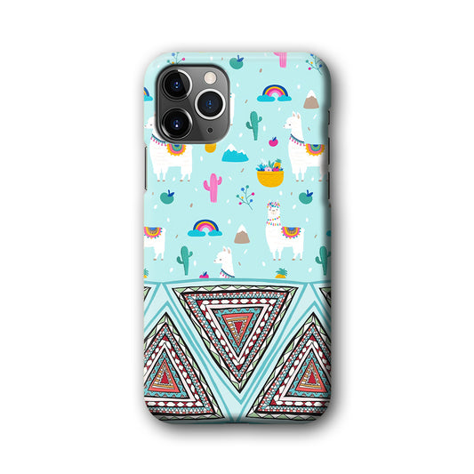 Art Ilama Birthday with Triangle of Culture iPhone 11 Pro Max 3D Case