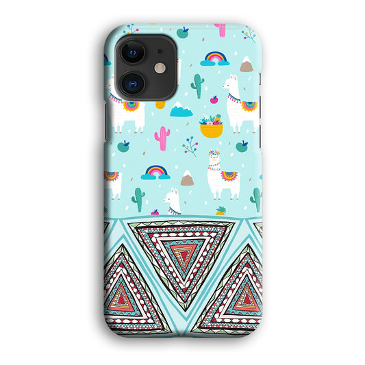 Art Ilama Birthday with Triangle of Culture iPhone 12 3D Case