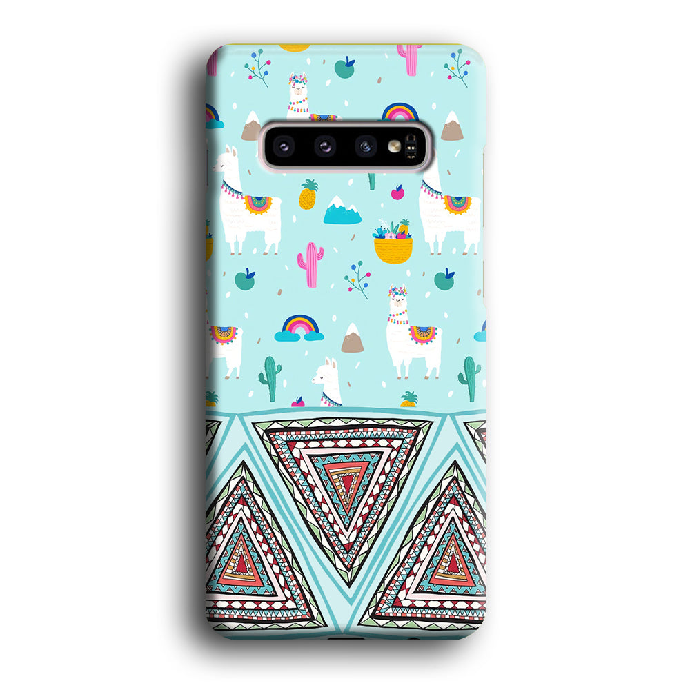 Art Ilama Birthday with Triangle of Culture Samsung Galaxy S10 Plus 3D Case