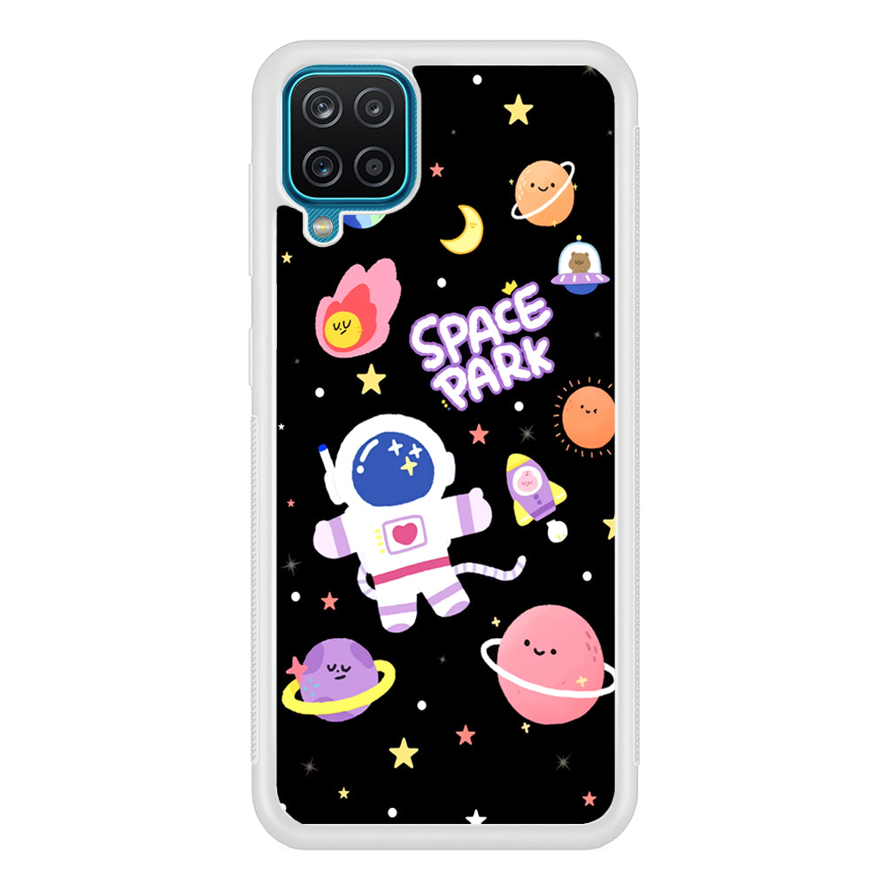Astronaut Cute on Space Park Samsung Galaxy A12 Case