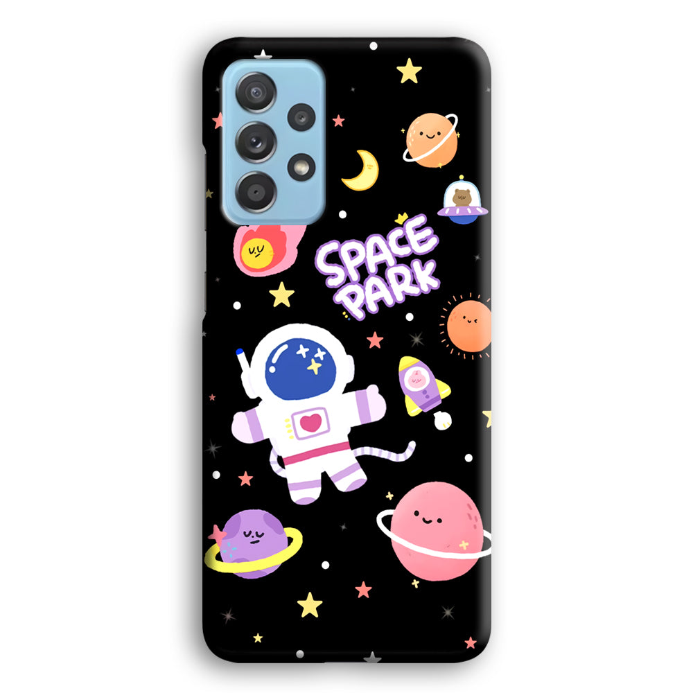 Astronaut Cute on Space Park Samsung Galaxy A72 Case
