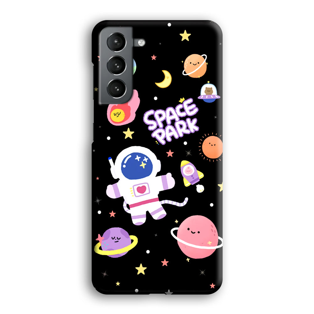 Astronaut Cute on Space Park Samsung Galaxy S21 Case