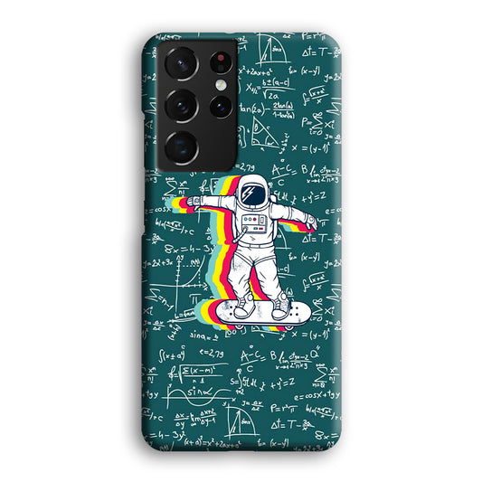 Astronaut Skate in Space Keep it Running Samsung Galaxy S21 Ultra 3D Case