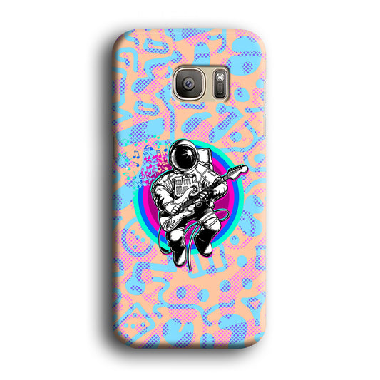 Astronaut Passion in Guitar Samsung Galaxy S7 3D Case