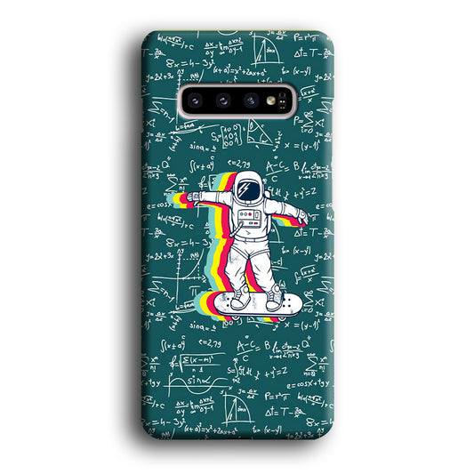 Astronaut Skate in Space Keep it Running Samsung Galaxy S10 3D Case