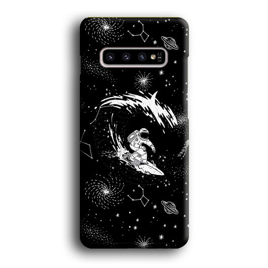 Astronaut Surfing at Stars Samsung Galaxy S10 3D Case