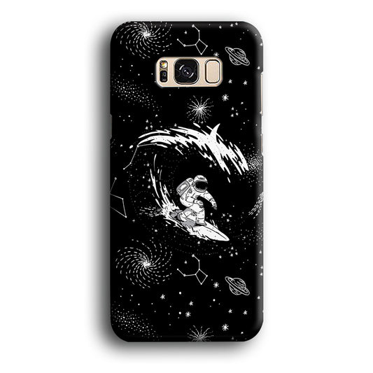 Astronaut Surfing at Stars Samsung Galaxy S8 3D Case