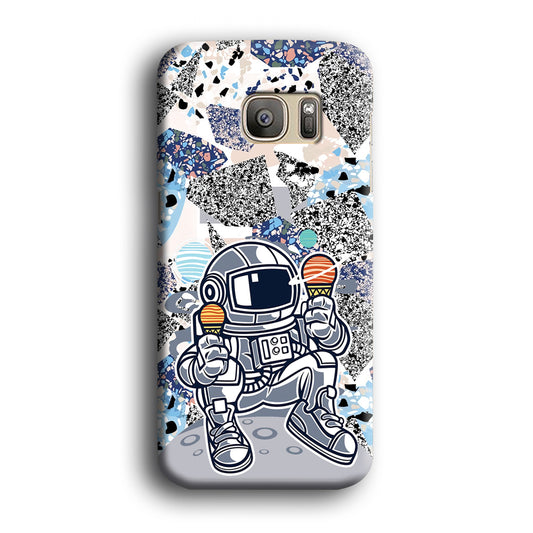 Astronauts Ice Cream Delicious Samsung Galaxy S7 3D Case