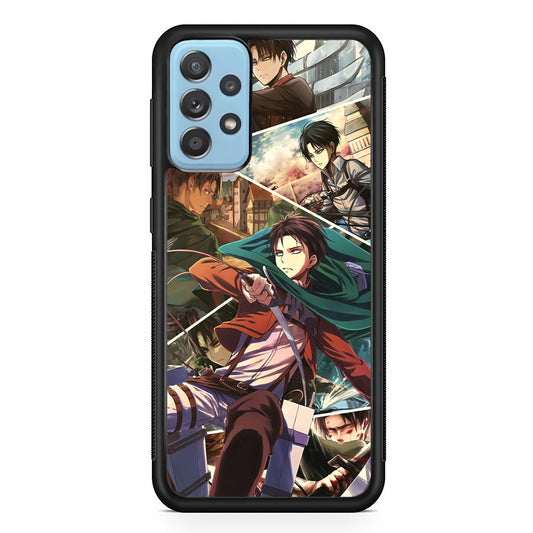 Attack on Titan Collage of Fighter Samsung Galaxy A72 Case
