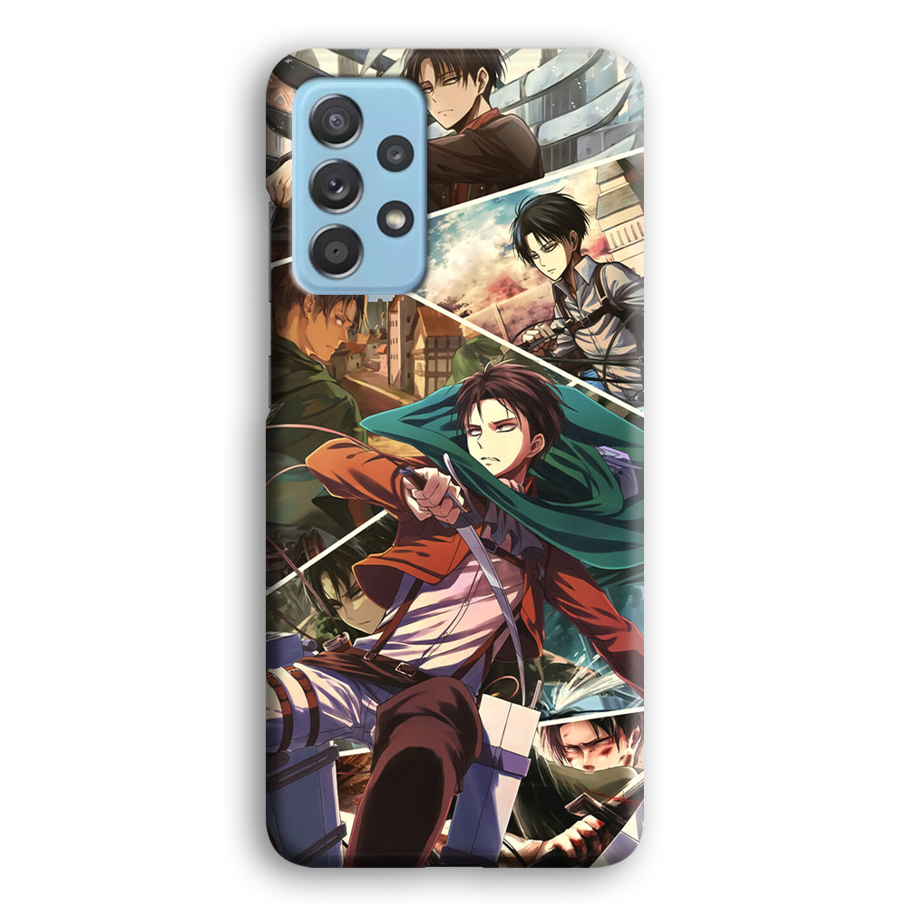 Attack on Titan Collage of Fighter Samsung Galaxy A72 Case